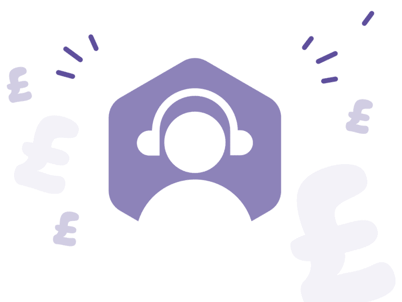 Icon of gamer with headset